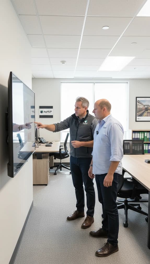 Imagem da equipe analisando dados